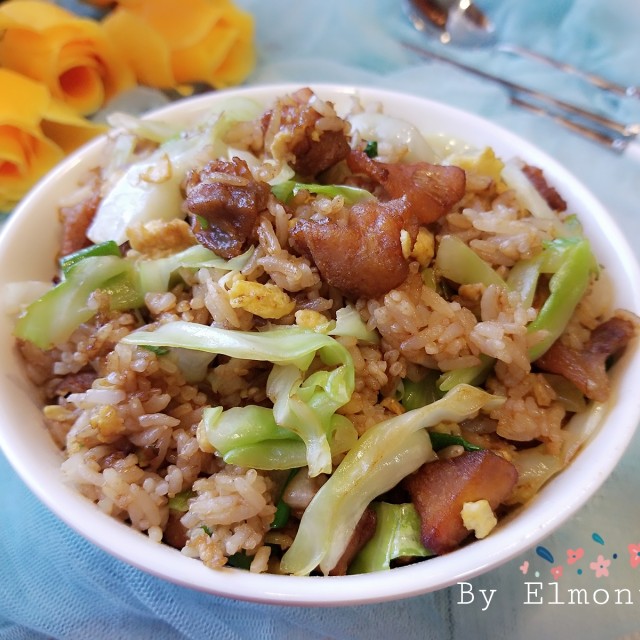 猪油渣炒饭,香气扑鼻,是儿时的味道