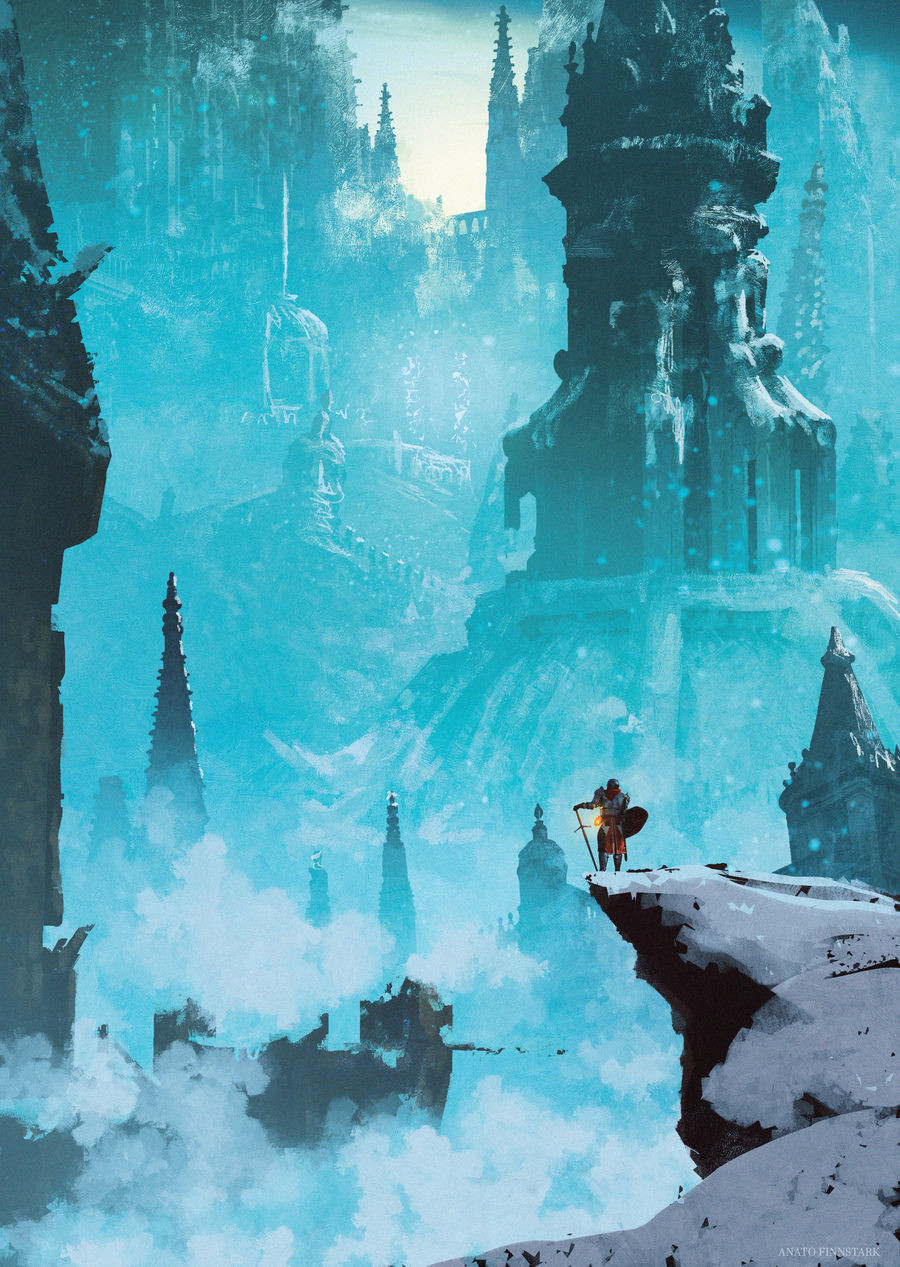 来自法国的插画师一组画风唯美的场景插画!如梦如幻的一组作品!