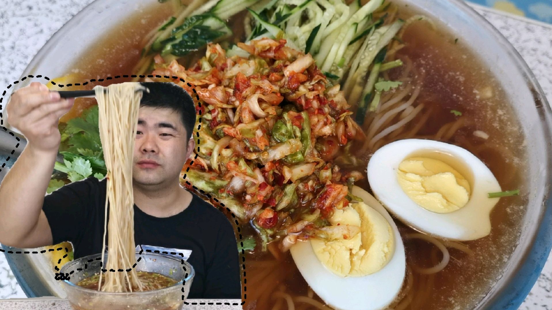 夏天的解暑神器,“东北美食大冷面”,用可乐和柠檬做的汤才好喝