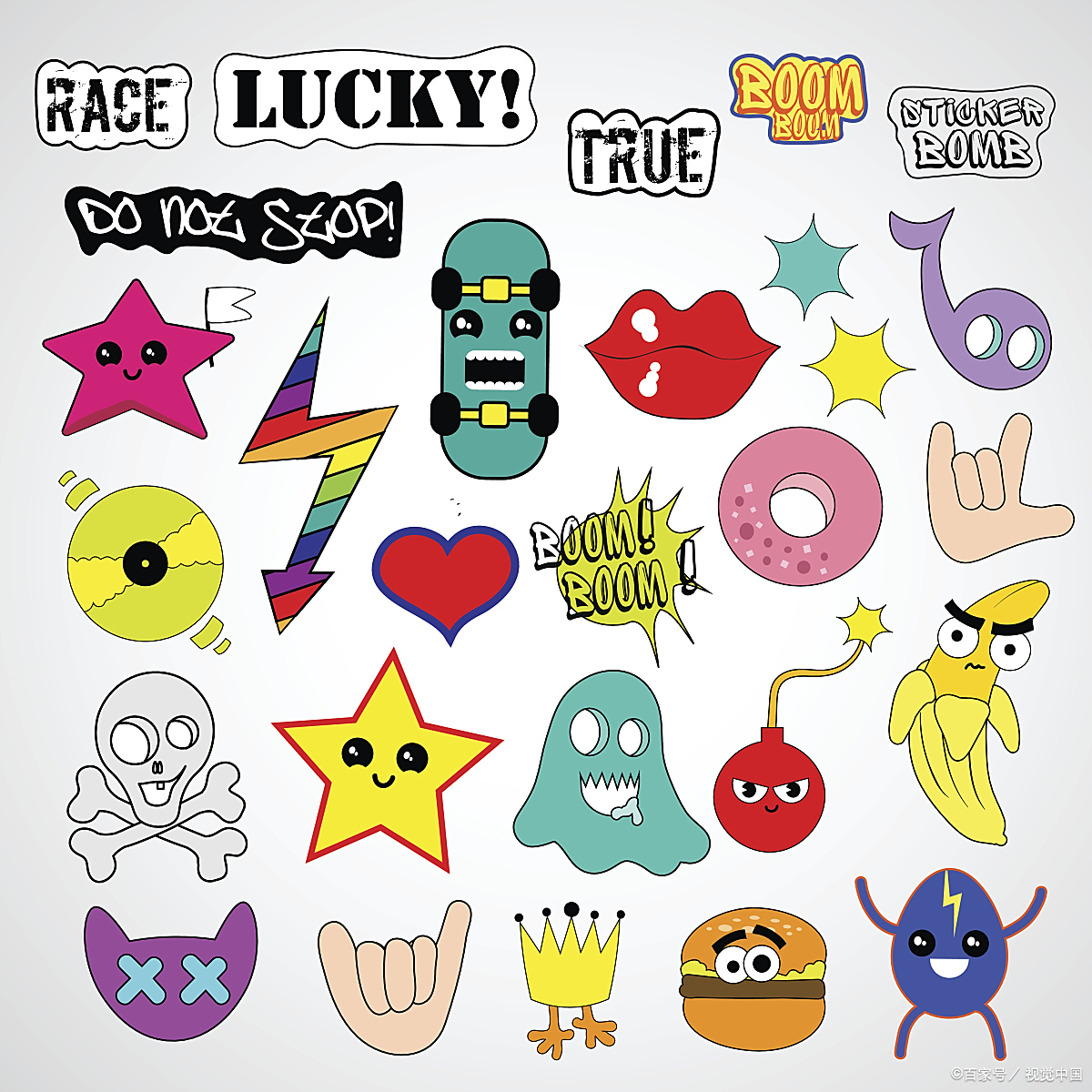 搞怪贴纸:富有创意的贴纸,装饰家居增添趣味