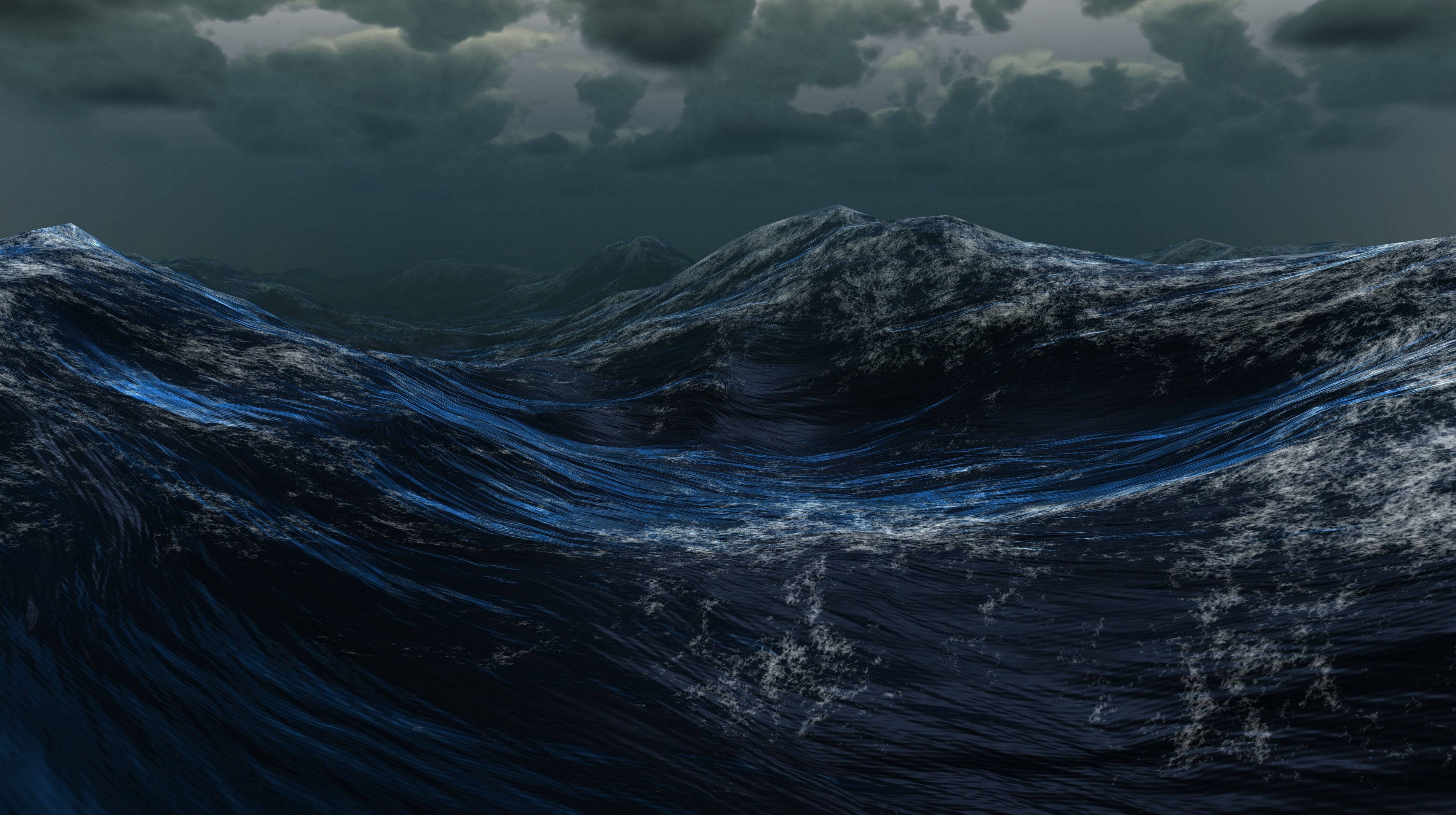 海上的滔天巨浪,大海是迷人的,大海也是危险的!