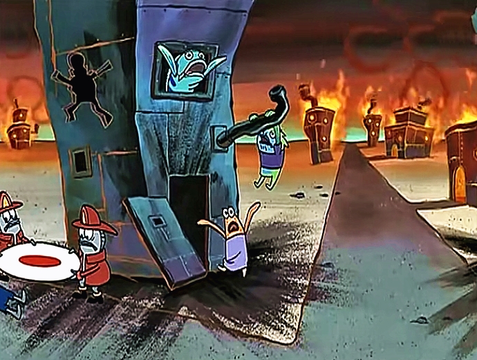 海绵宝宝:比奇堡变成一片狼藉 凶手居然是一只小蝴蝶