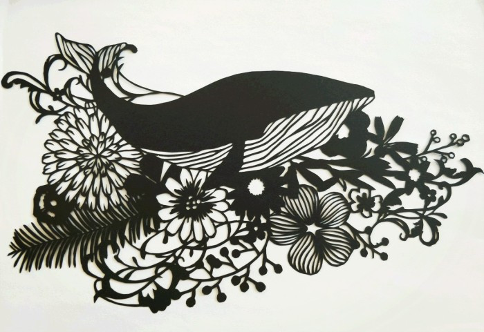 上图中的花朵,是纸雕中最为简单的教程了.只需画一个