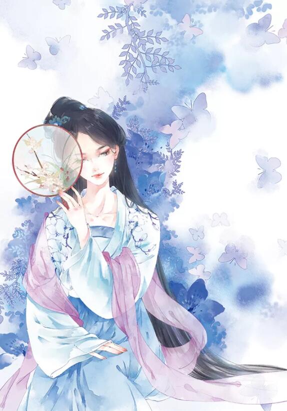 古风手绘绝美仙子壁纸:如果是去见你,我会踏着风浪,跑