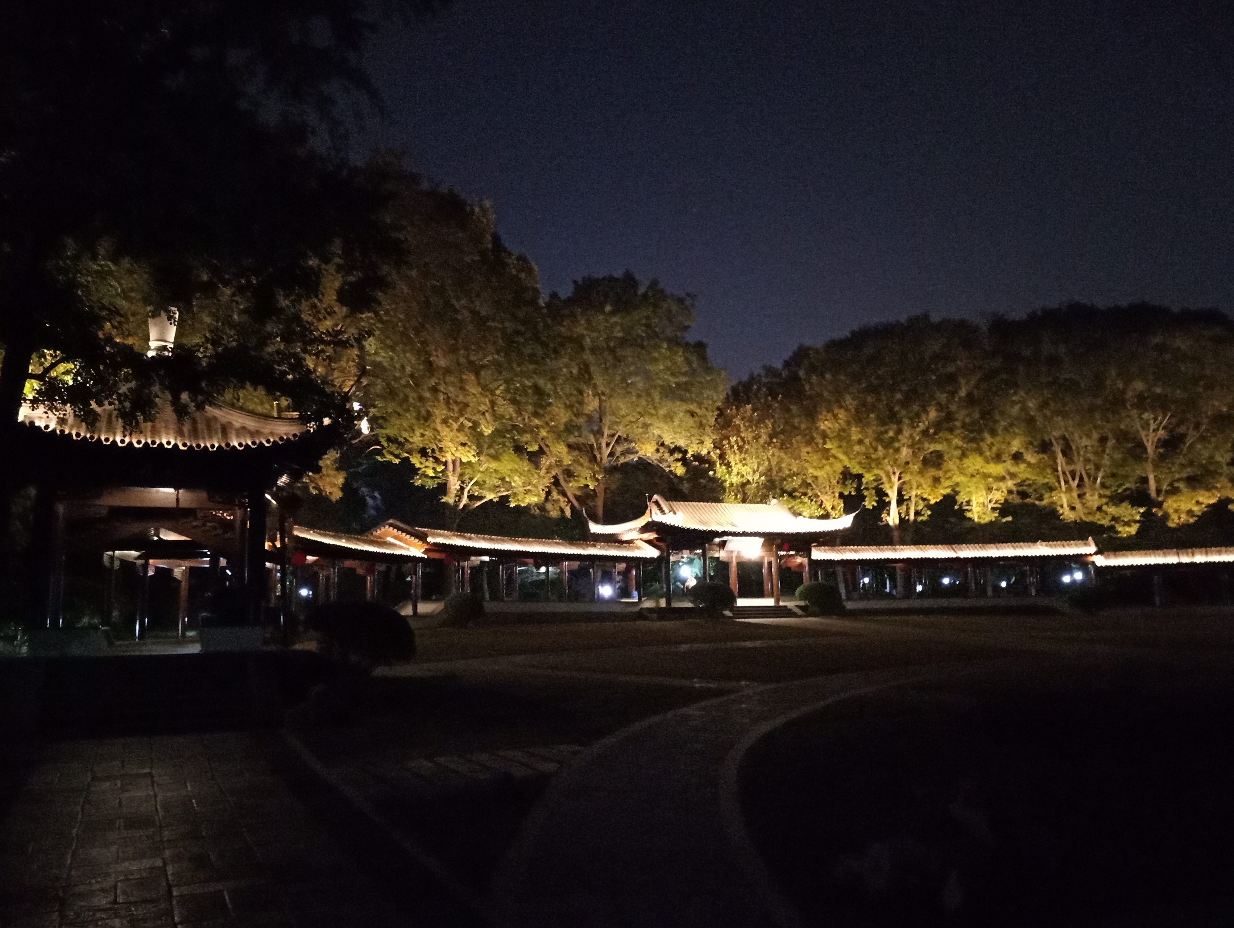 南京莫愁湖的夜景,漂亮吧?