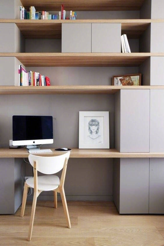 小户型书桌这么设计,省空间,还超漂亮!