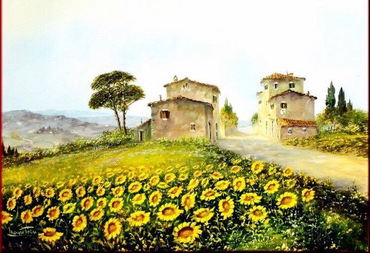 意大利油画家笔下的田野乡村风情,彷佛让时间停止了