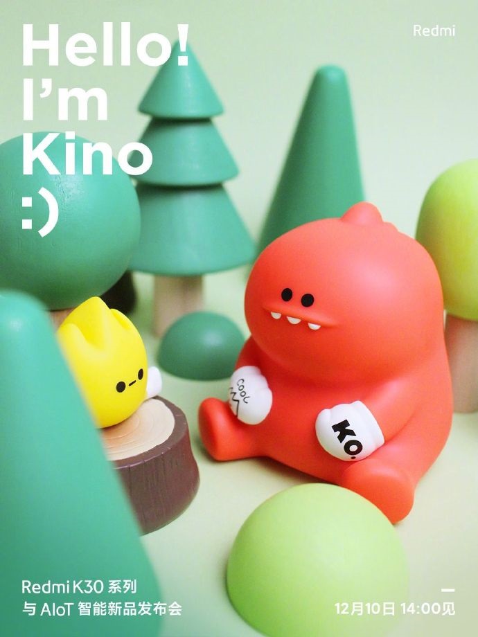 小米公布redmi大魔王kino实体搪胶公仔