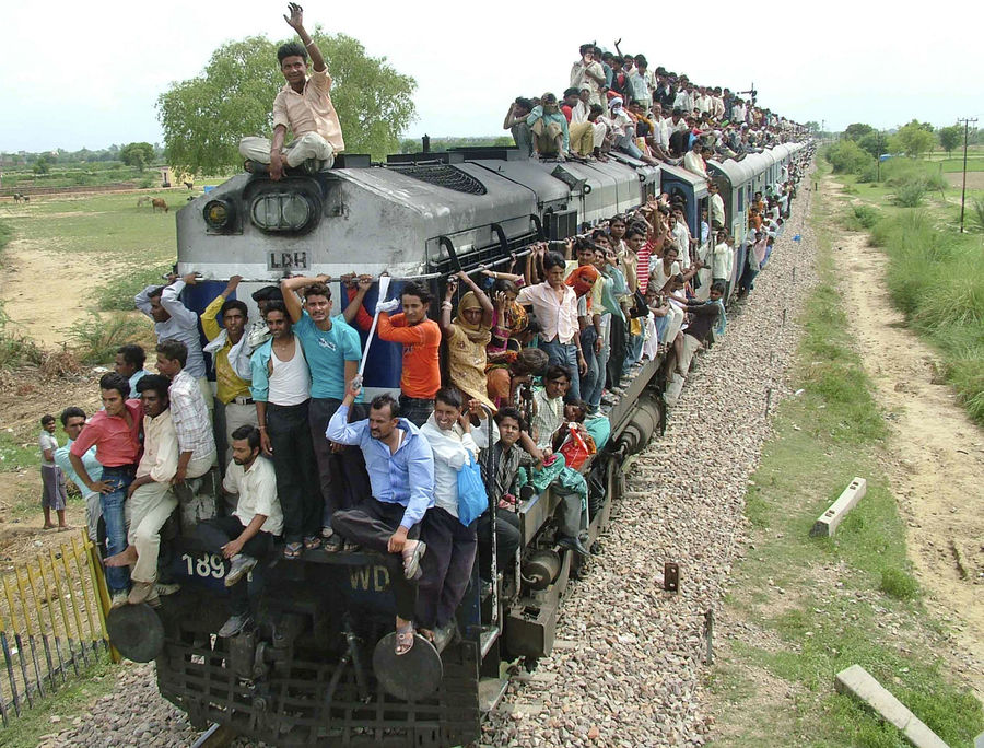 印度火车 真实图片