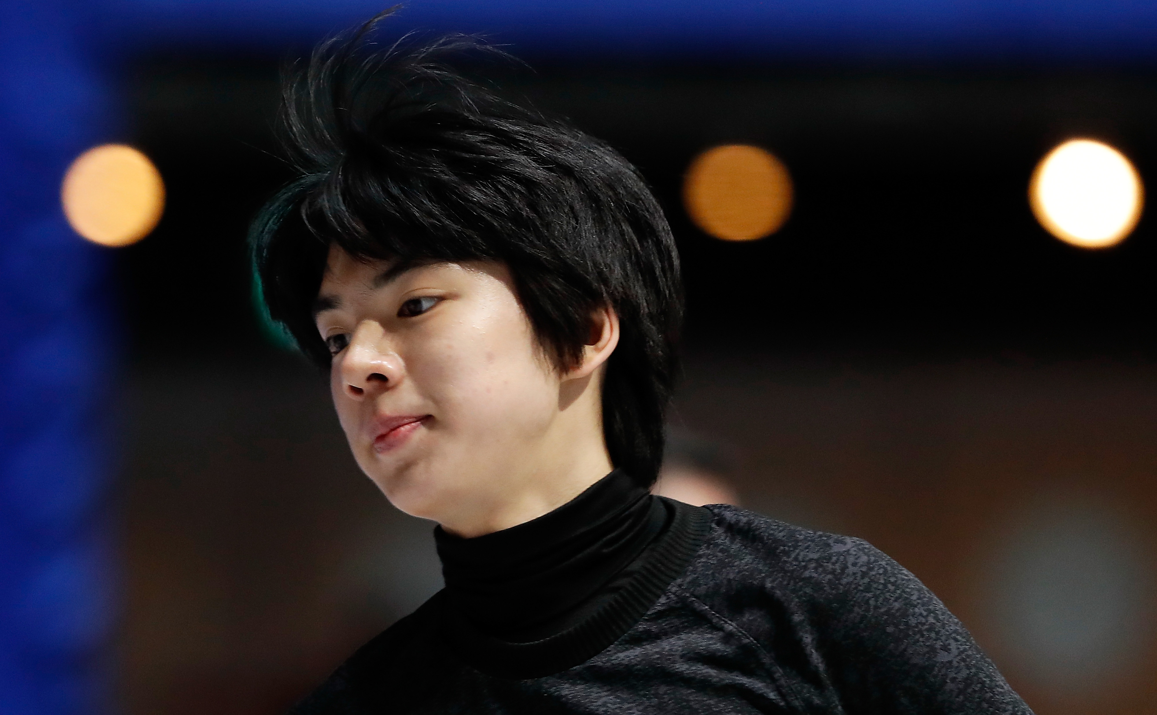 花样滑冰——世锦赛:车俊焕进行赛前训练