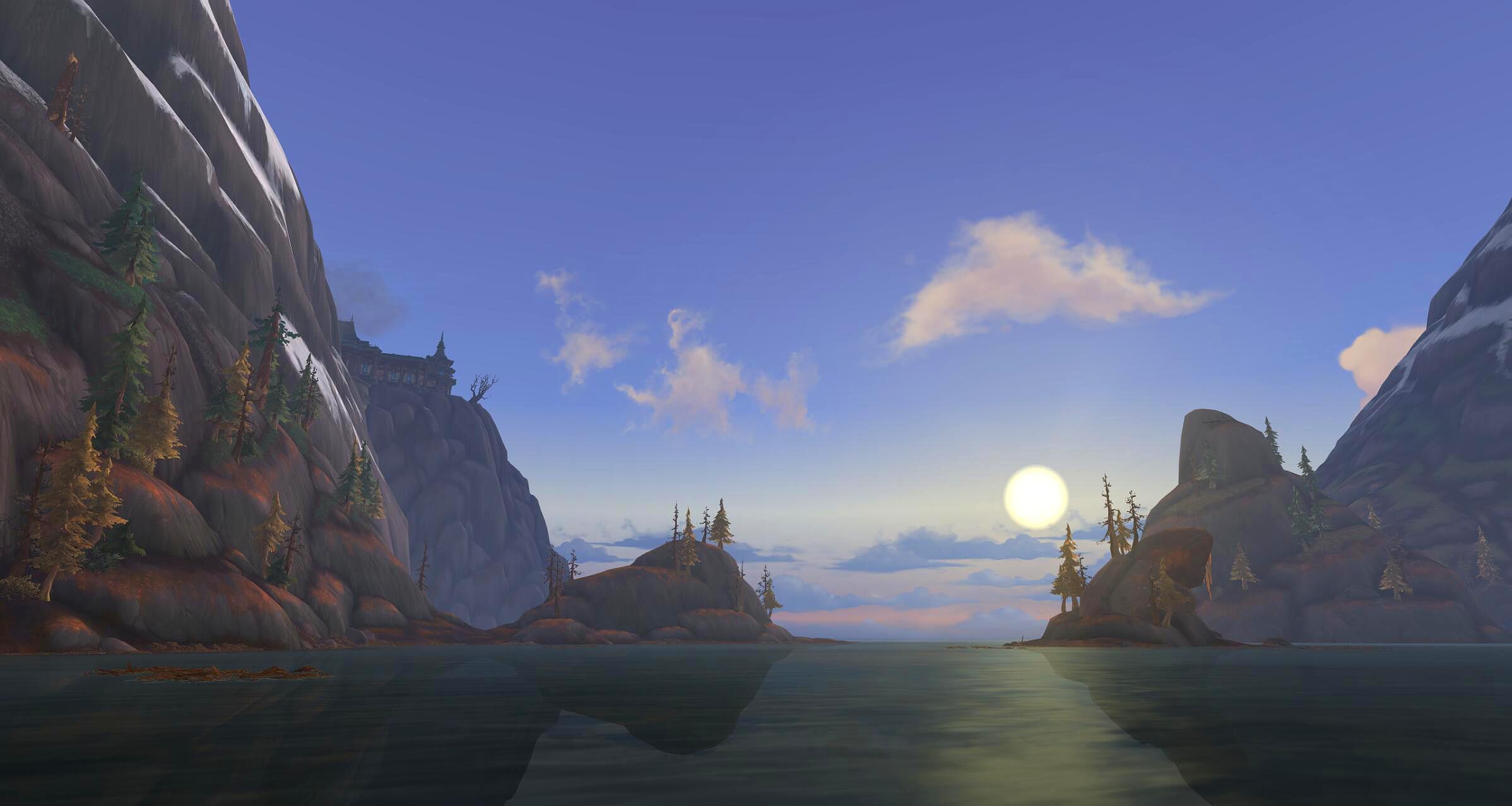 用心观察你会发现,深夜玩游戏的时候,艾泽拉斯的月亮真的真的特别大.