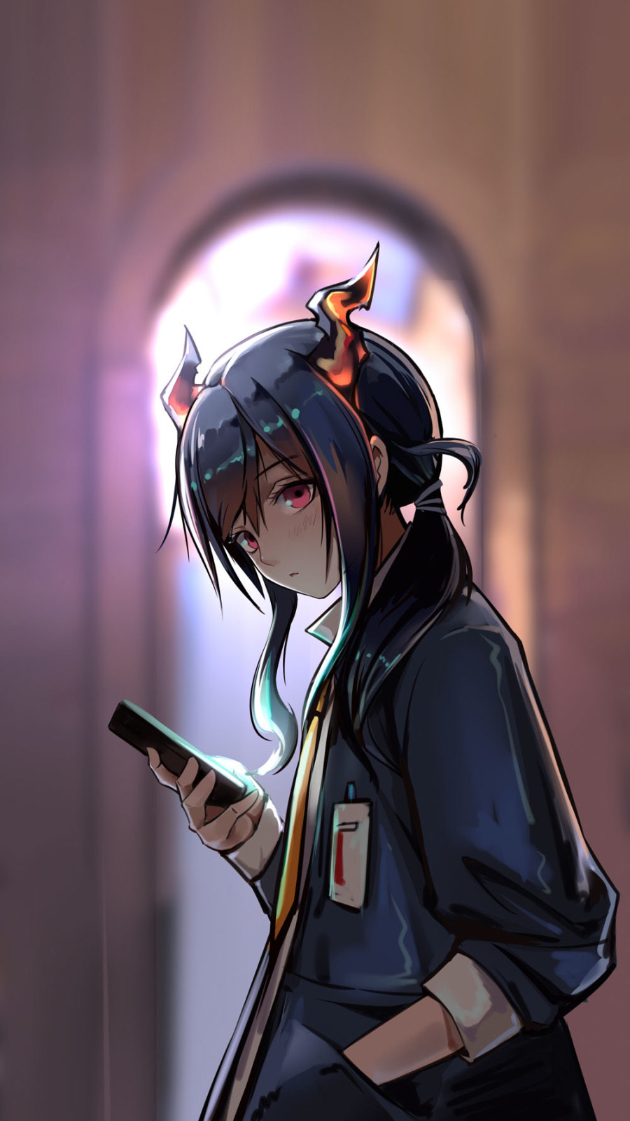 明日方舟,虎鲸,制服,御姐,动漫壁纸