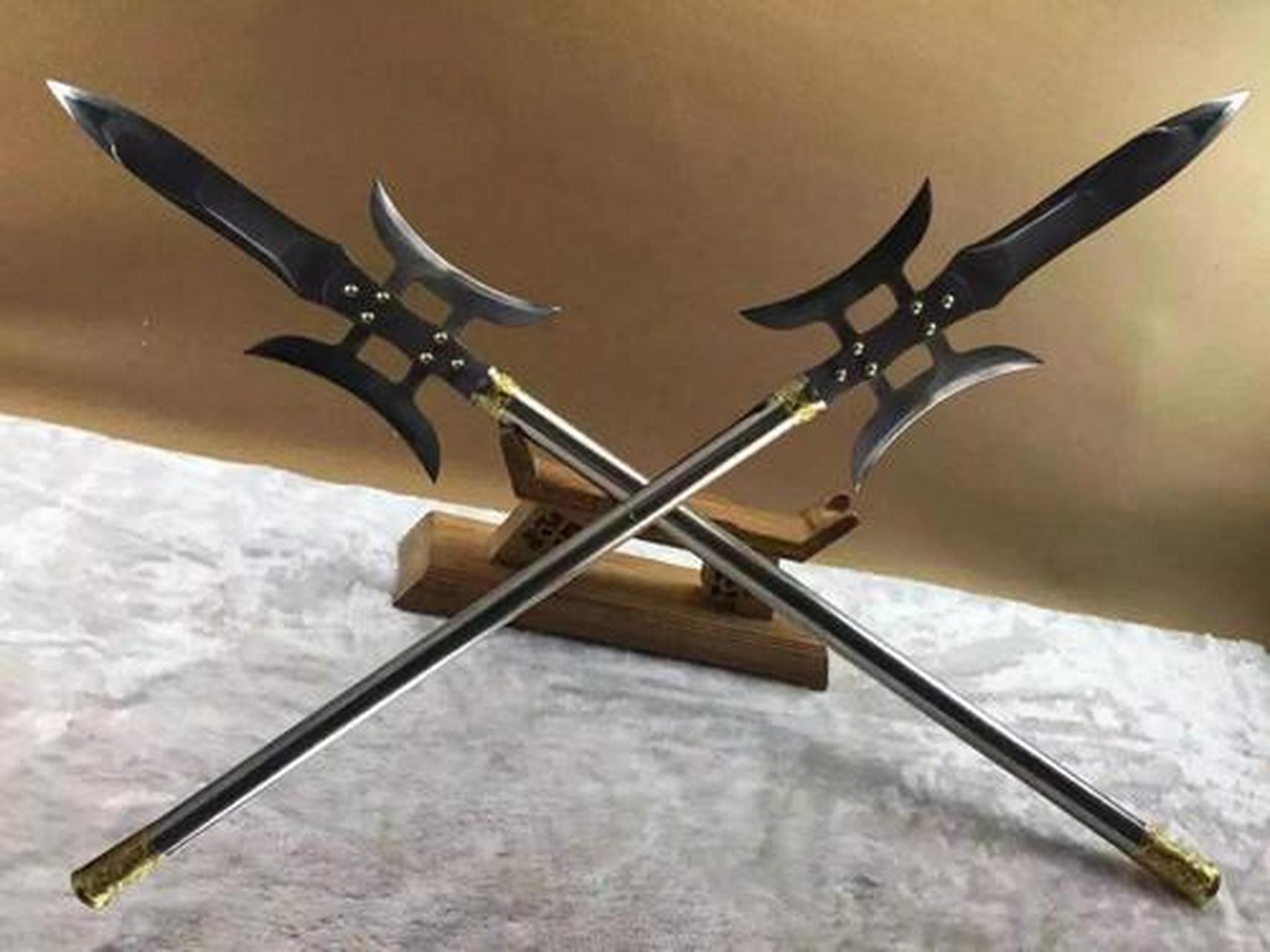 科普知识竞赛#【科普小知识】双戟是一种古代兵器,属短兵双兵器.