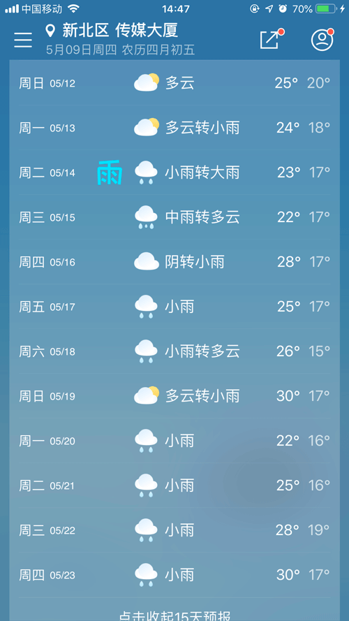 上海梅雨天气预报最新