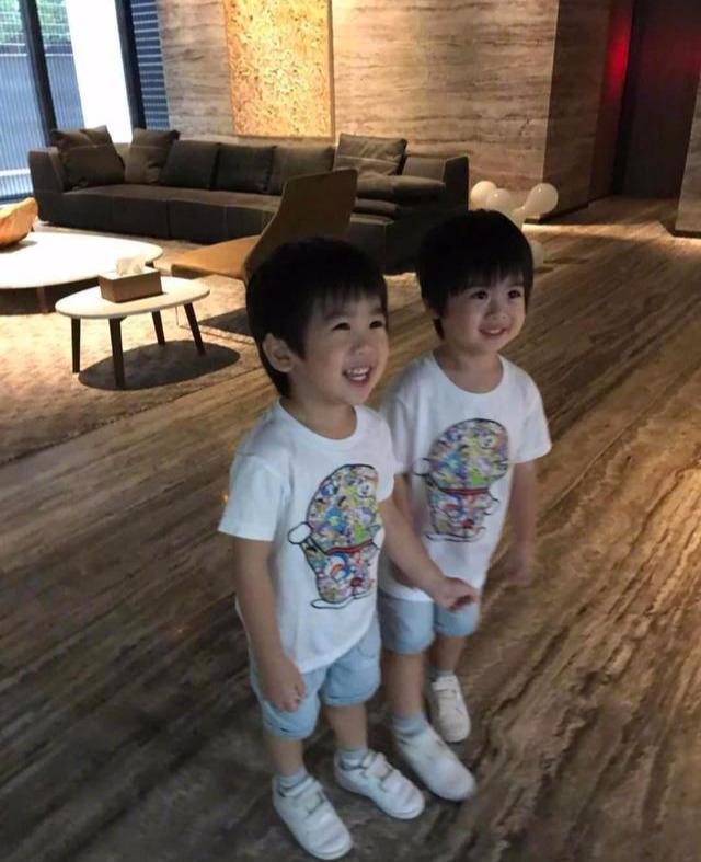 林志颖家三个孩子,kimi已经长大,双胞胎其中一个更像林志颖!