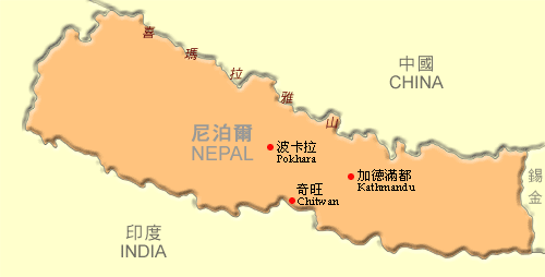 尼泊尔高清版大地图图片