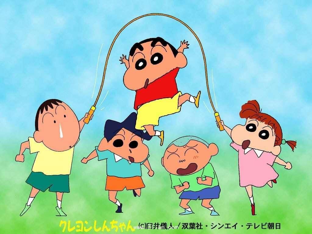 上学没赶上校车的蜡笔小新,绘画靠想象力的小新,充实