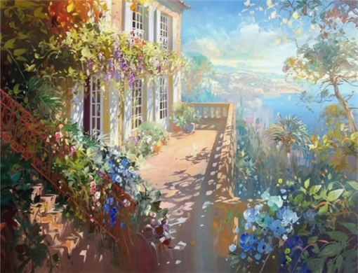 一组浪漫的水彩风景画 / 法国画家 laurent parcelier
