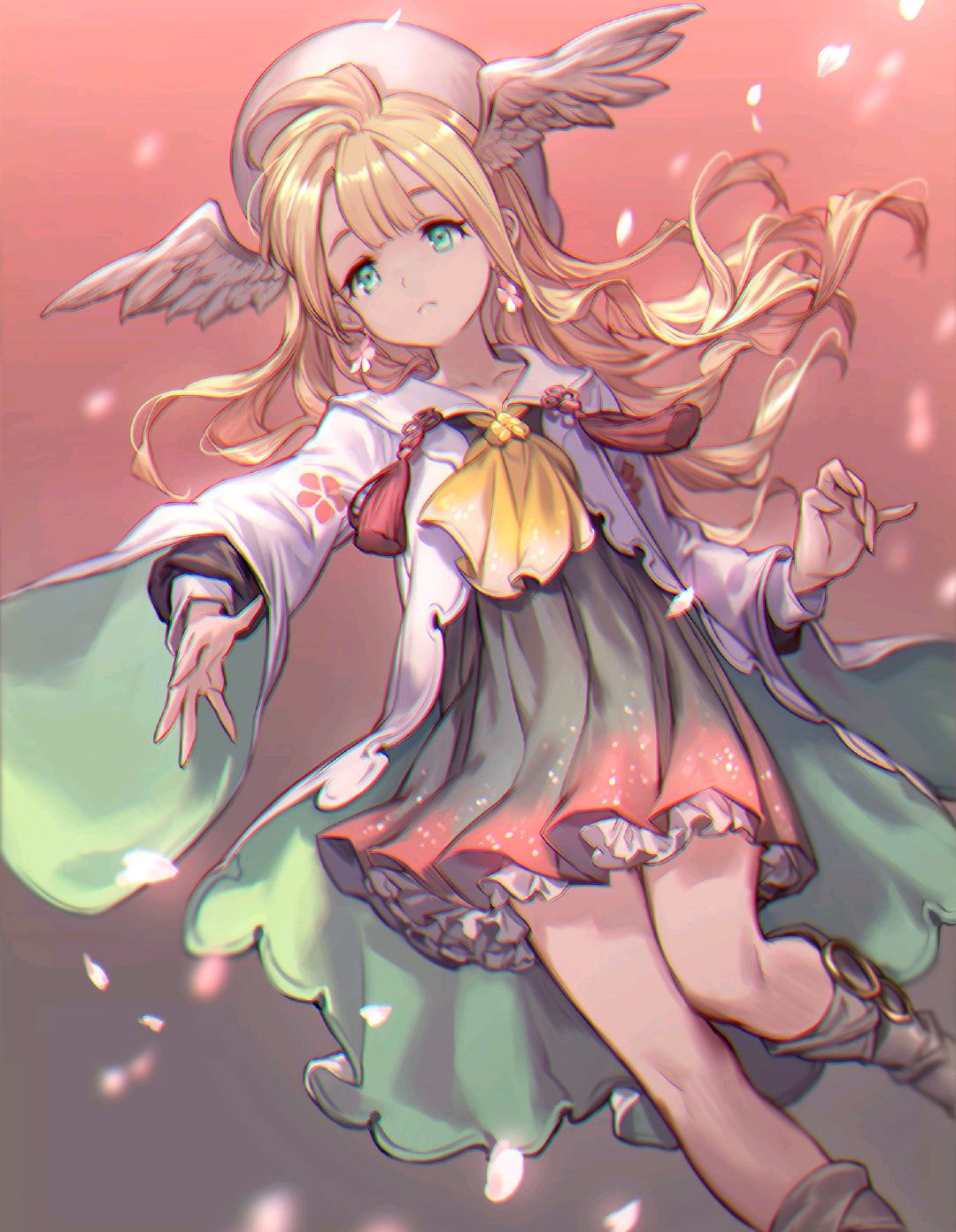 有点黑暗风,又非常华丽的动漫插画,里面的女生还有点小可爱