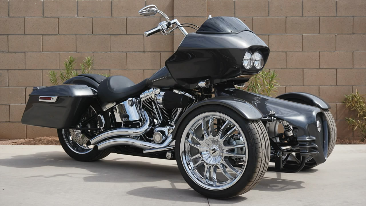 稀罕物,倒三轮儿版哈雷,意想不到的霸气!