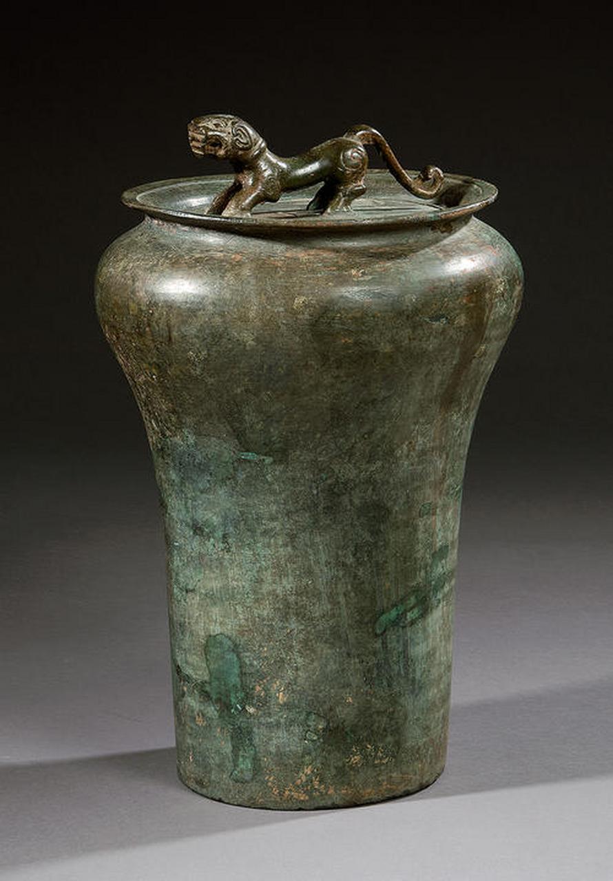 国际博物馆日#重庆三峡博物馆十大镇馆之宝青铜虎钮錞于,年代:战国