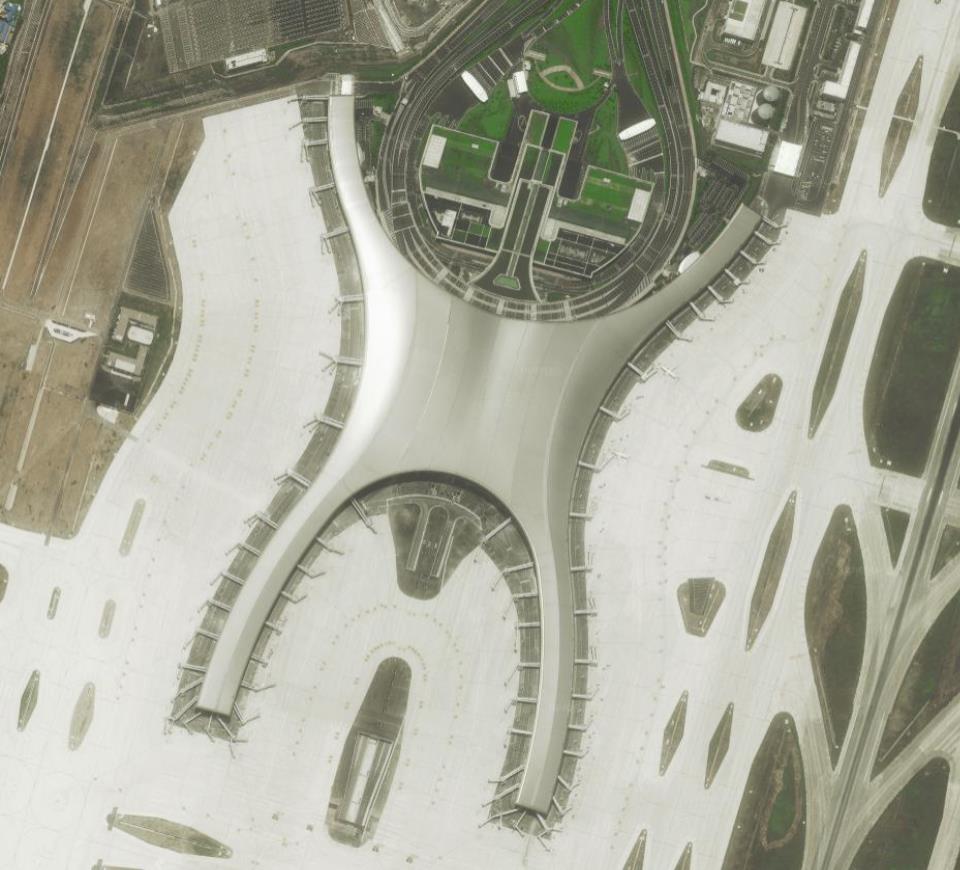 空中鸟瞰国内航站楼建筑面积十大机场,上海两大机场入围!