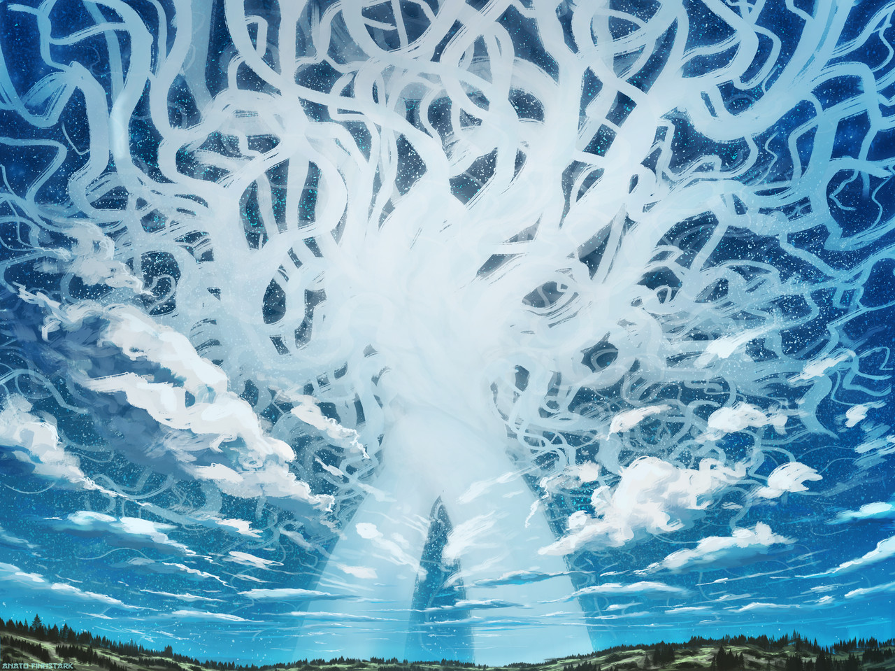 来自法国的插画师一组画风唯美的场景插画!如梦如幻的一组作品!