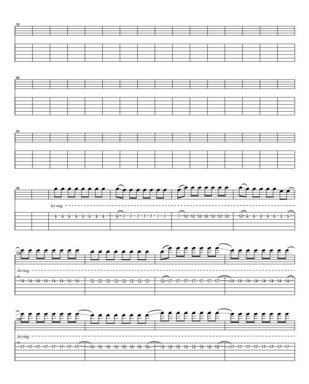 像梦一样自由(主音吉他谱)-汪峰