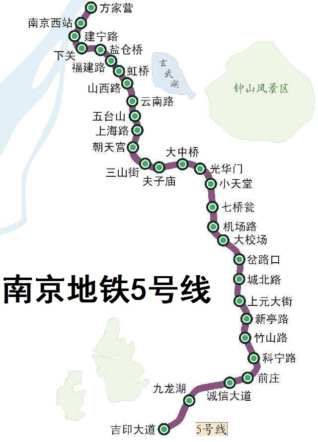 南京地铁5号线计划在2021年完工:有环线特征的线路,换乘站多