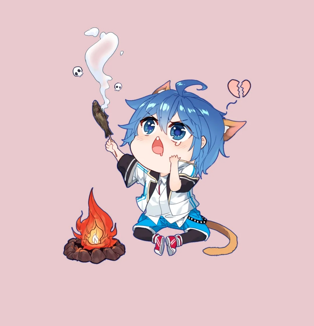 绝世唐门# 霍雨浩和王冬儿的q版情头,有点可爱[悠闲][微笑]