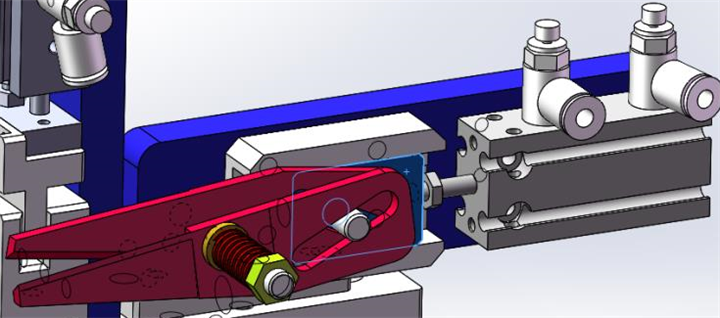 整个剪刀机构可以沿着滑轨从左向右移动,但是前后位置不能移动.