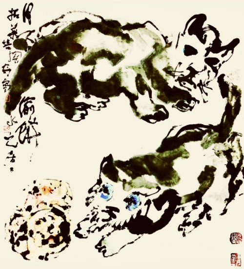 田斋余培奇闲文闲画—吟风弄猫一放翁