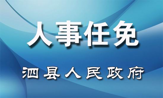 泗县人民政府关于王江,易军等工作职务的通知