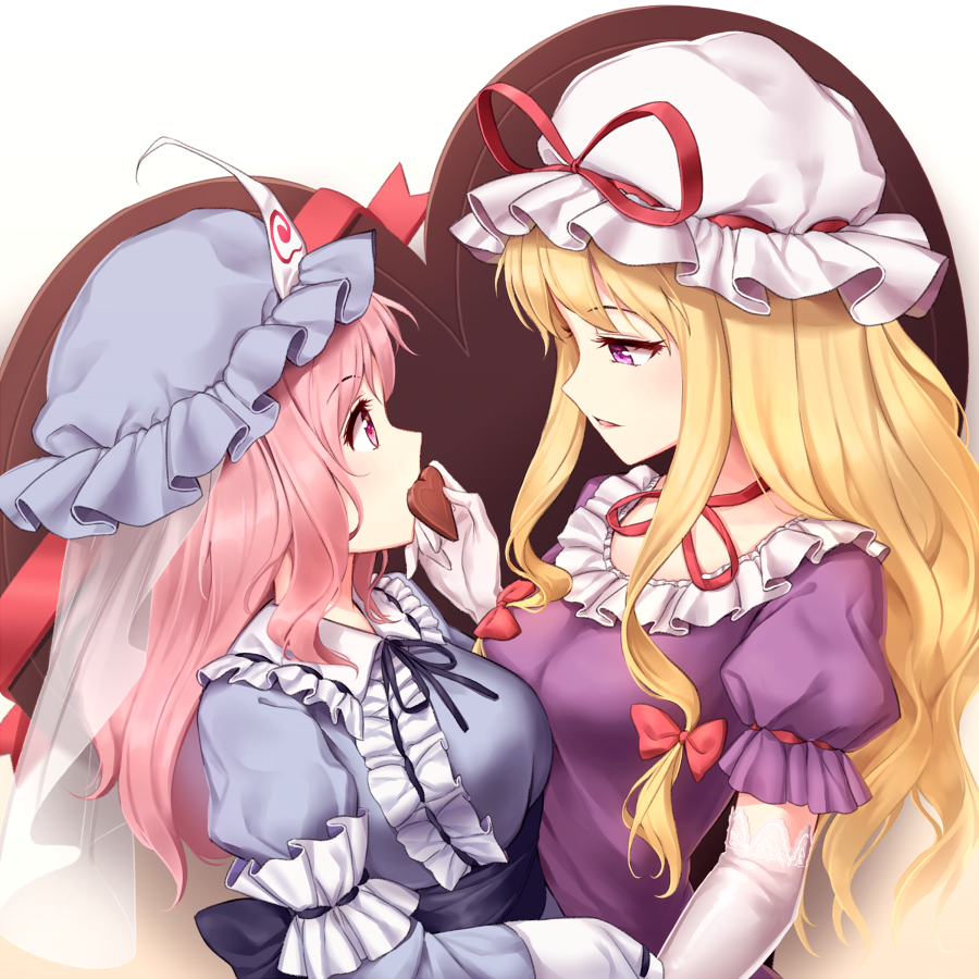 过气车万八云紫和西行寺幽幽子,这是该图集的第二对cp,百合没有人拆吧