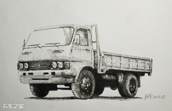 热心卡友手绘国产卡车经典车型,这画功,给大牛跪了!