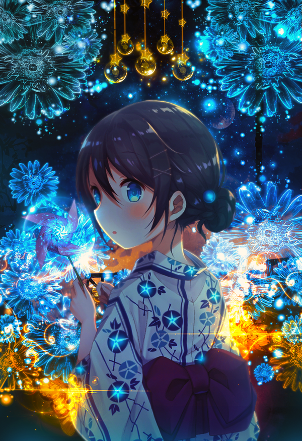 会发光的二次元壁纸,深夜里闪耀的光芒