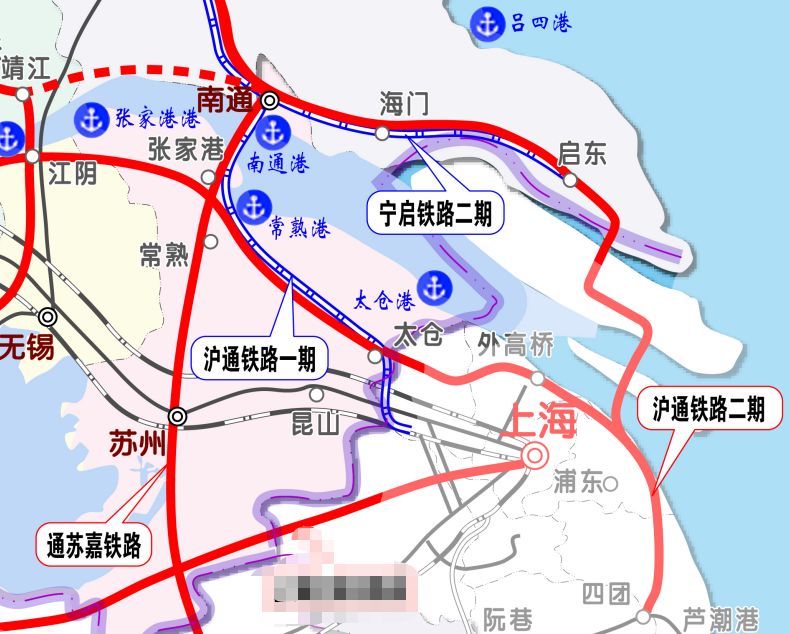 沪通铁路路线图(新版)图片