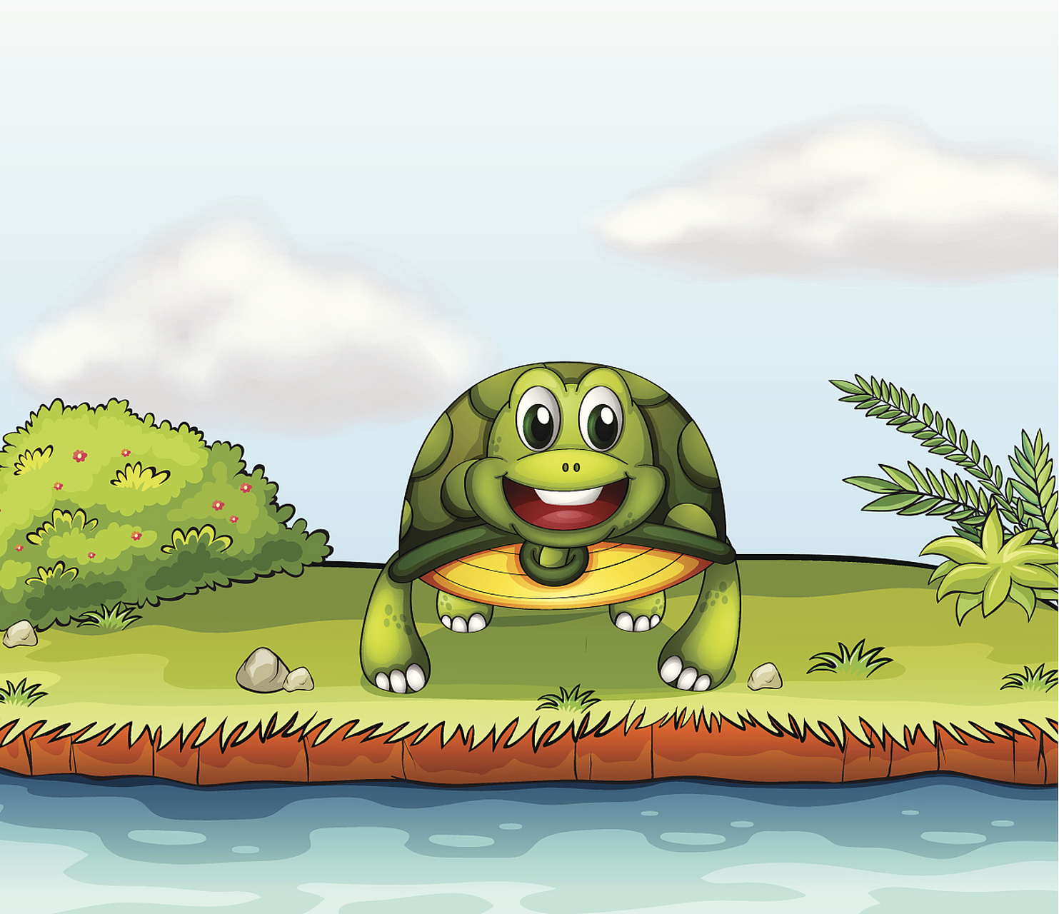 《勇敢的小乌龟》讲述了一只害羞小乌龟克服恐惧,勇敢地与其他动物