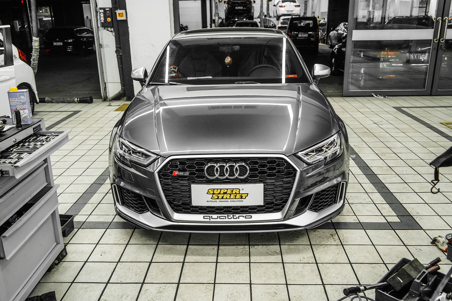 superstreet改装日记-奥迪rs3改装goodridge刹车钢喉