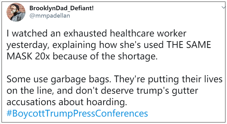 推荐▲暗示医护偷拿口罩？特朗普一句话，惹怒一线美国医护