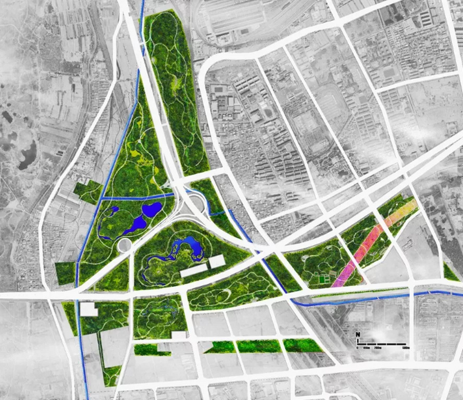 狼垡城市森林公园位于大兴区黄村镇,北至丰台界,南侧为大兴新城西片区