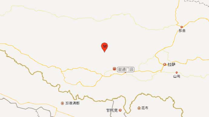 西藏日喀则市谢通门县发生4.3级地震 震源深度8千米