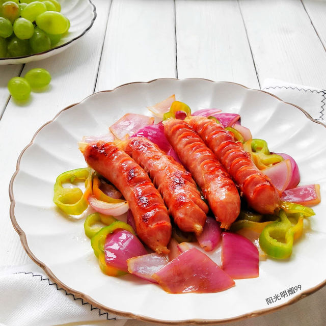 自制煎香肠,健康零添加,原汁原味,口感鲜嫩