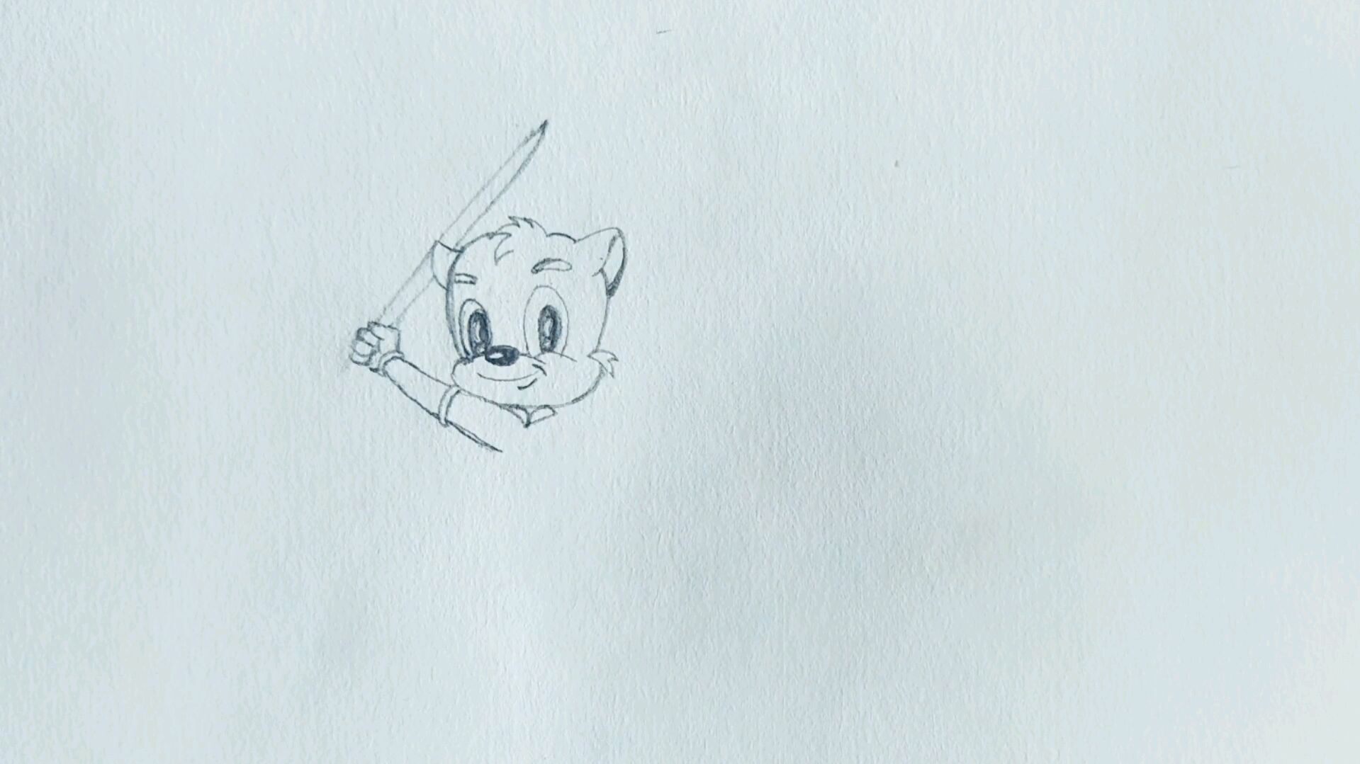 手绘铅笔画虹猫蓝兔