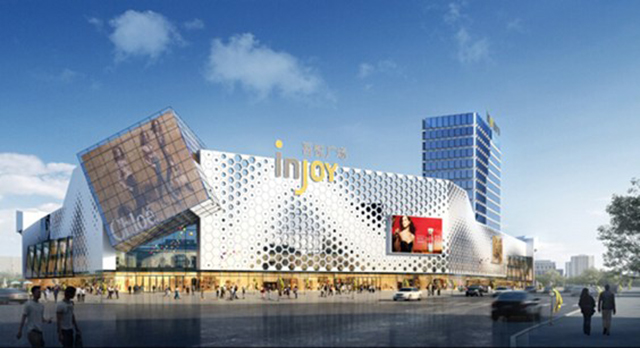 上海青浦吾悦广场:当后现代蜂窝外观邂逅极具活力的室内设计