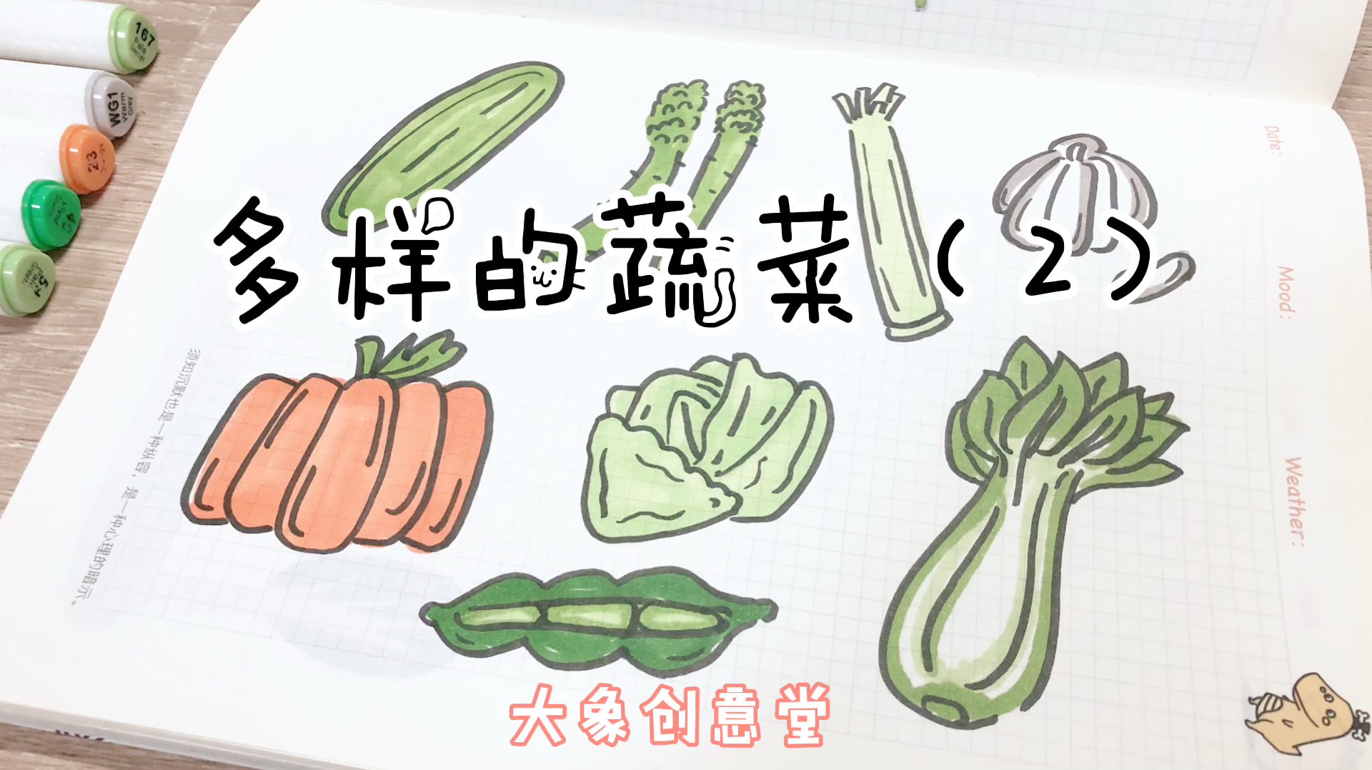 简笔画|鲜嫩可爱的蔬菜,哪个是你喜欢的菜呢?