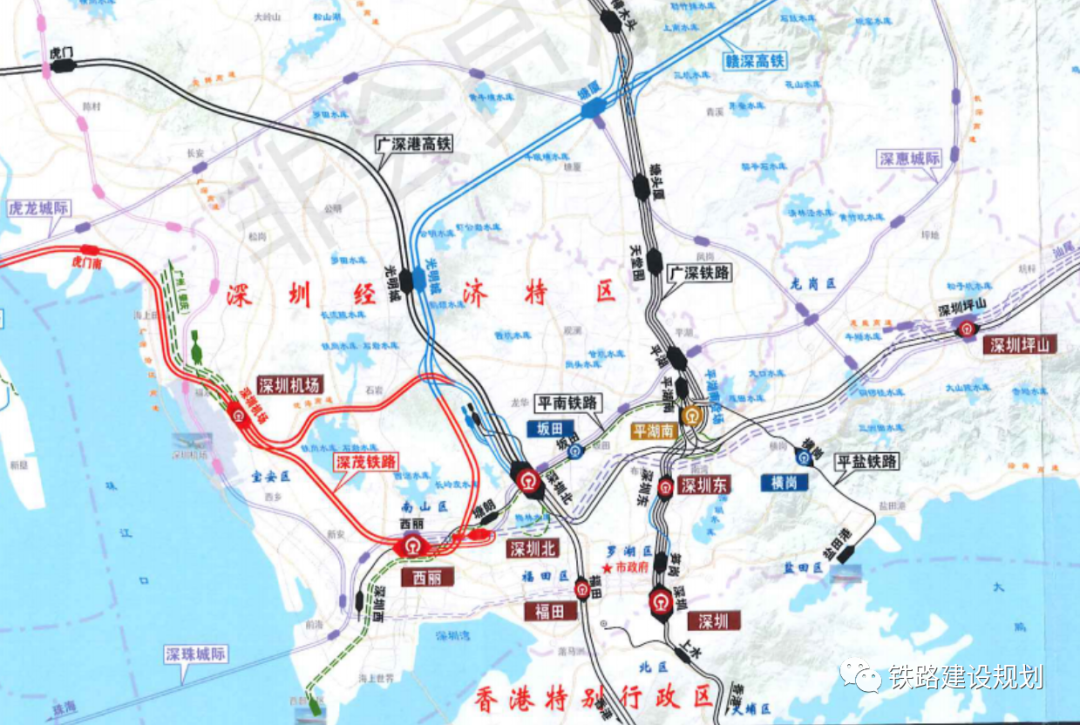 深圳枢纽西丽站环境影响评价第一次信息公示,规划引入6条铁路