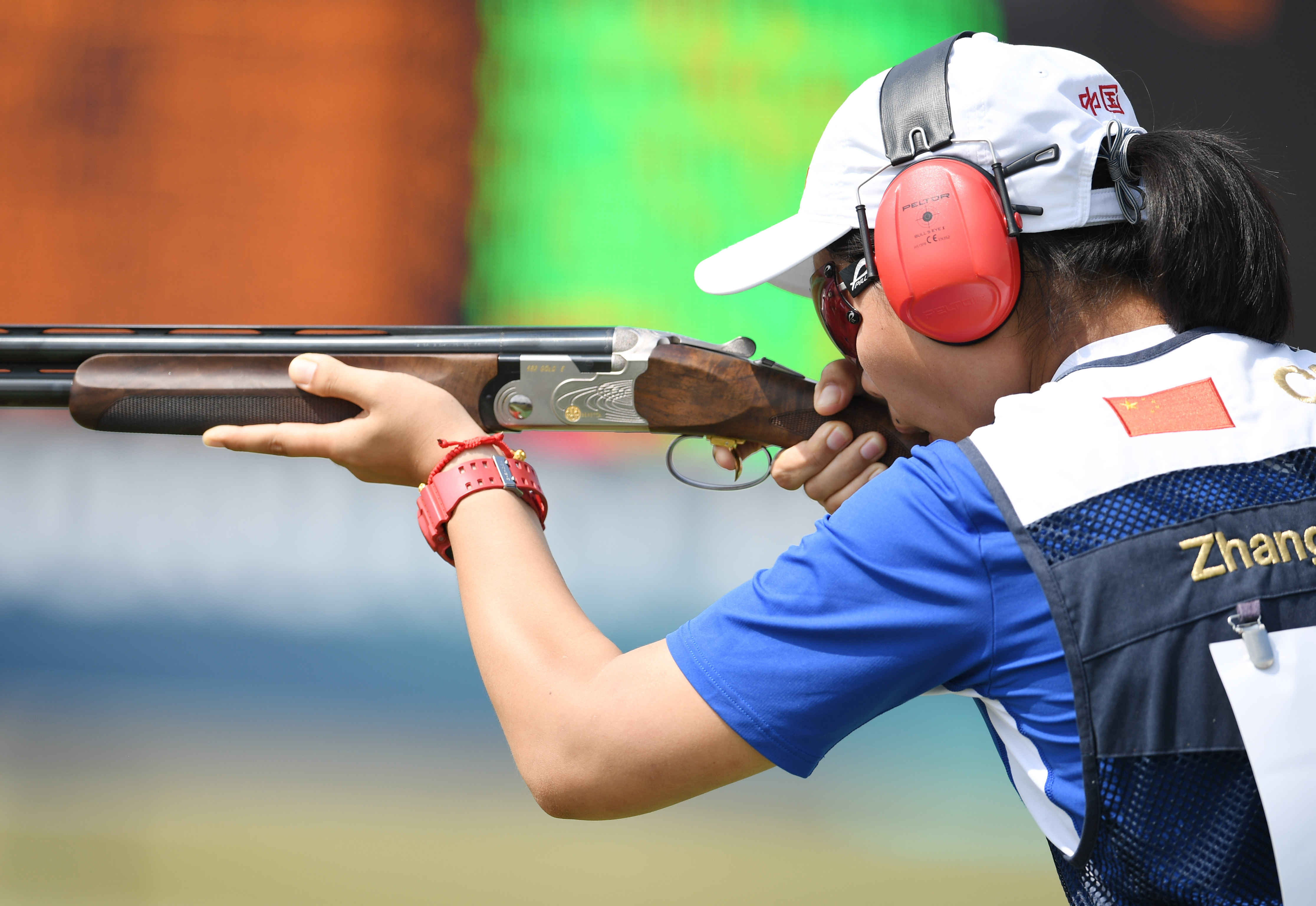 射击——女子多向飞碟:中国选手张鑫秋夺冠(12)