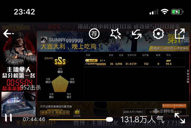 盘点刺激战场五位达成24小时千人斩的大神,最快的只用了12个小时