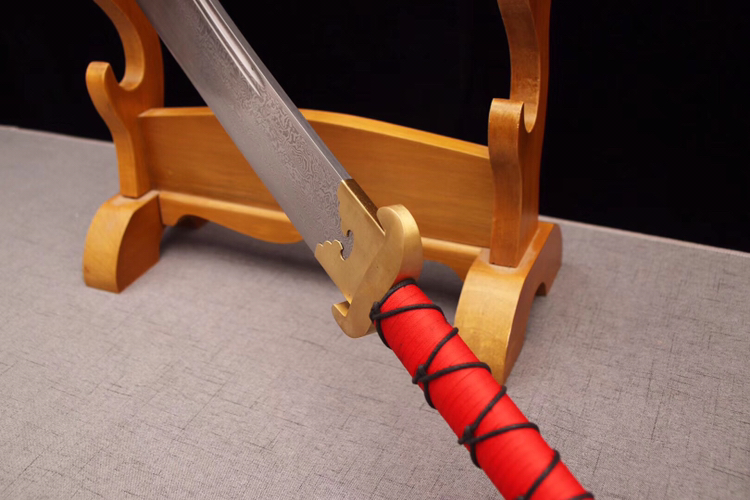 全手工锻打花纹钢,手工精磨,可削纸断竹过水瓶.